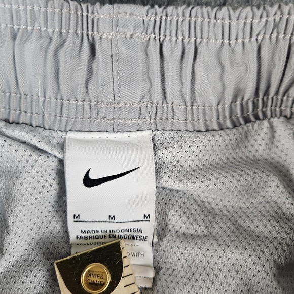 Nike Swim Shorts Men Medium Gray Lined Volley Trunks Swoosh NESSA558 - Picture 4 of 7